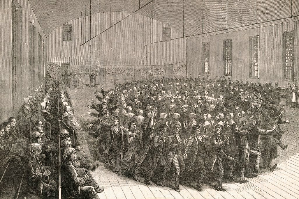 Shakers taking part in a group exercise/dance