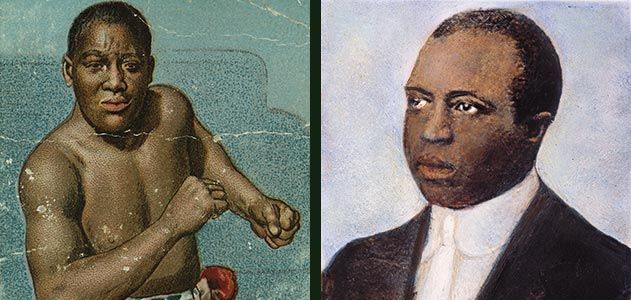 Boxer Jack Johnson and musician Scott Joplin