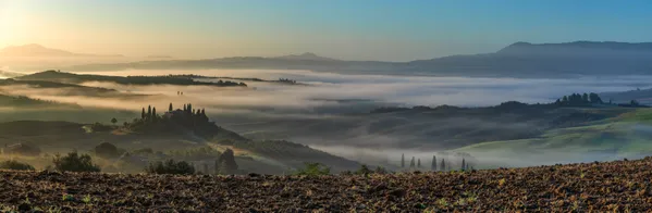 Dawn in Tuscany - Panoramic View thumbnail