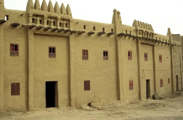 Restored historic buildings in Djenné.