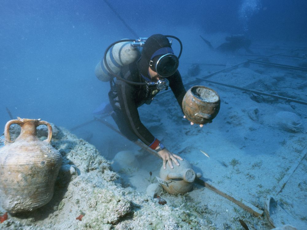 Amphora at Turkey shipwreck