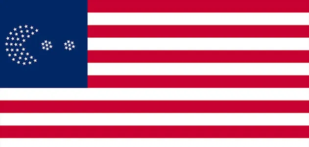One suggested design for the 51-star American flag