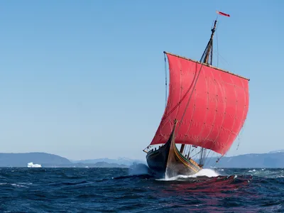 This Viking Longship Crossed the Atlantic Before Starring in Christopher Nolan's 'Odyssey' as Odysseus' Greek Galley image
