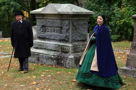 The Brick Store Museum in Kennebunk, Maine, hosts an "All Souls Walk" at the town's Hope Cemetery.