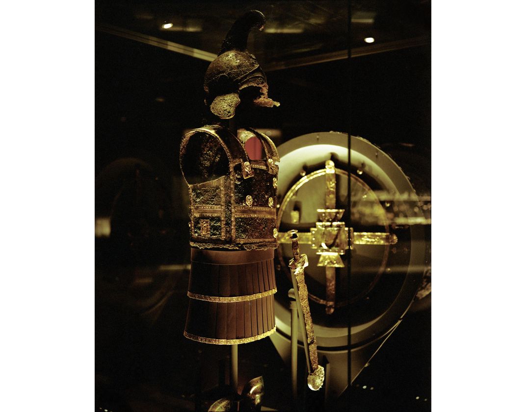 Philip’s stunning iron-and-gold armature is the most complete and best-preserved panoply from ancient Greece. The body armor would have been carefully fitted to his frame.