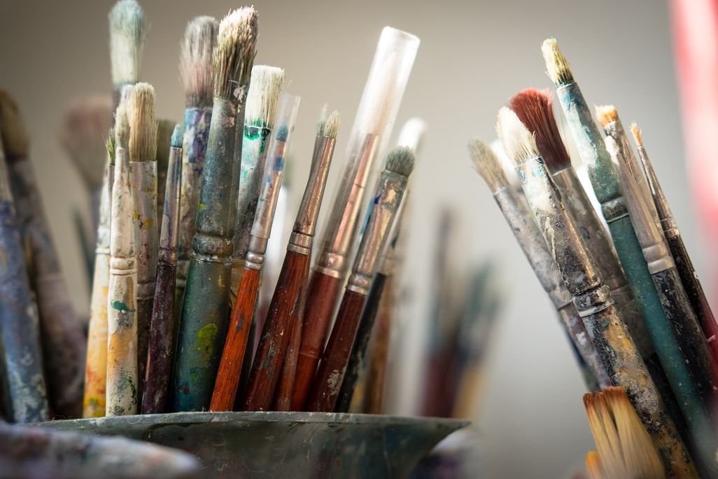 Various paintbrushes
