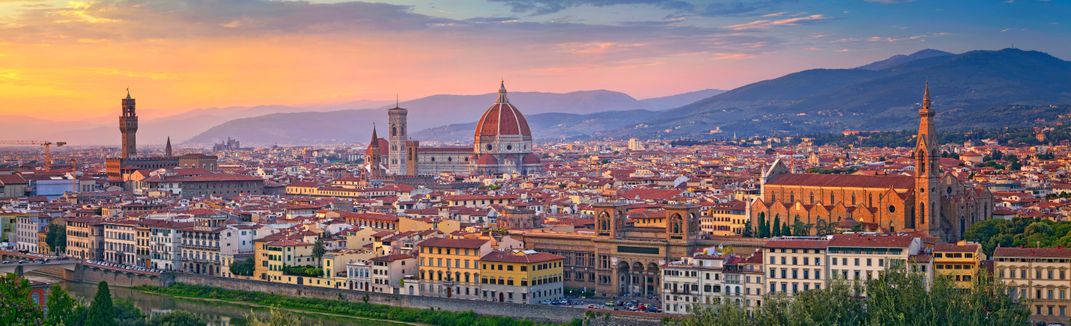 Panorama of Florence at dusk