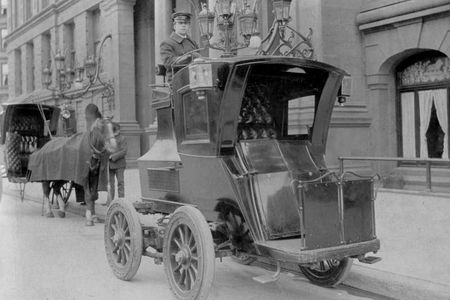 An Electric Vehicle Company cab.