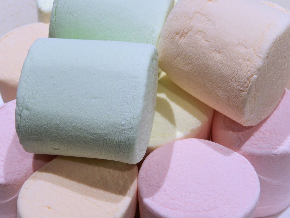 Piles of marshmallows