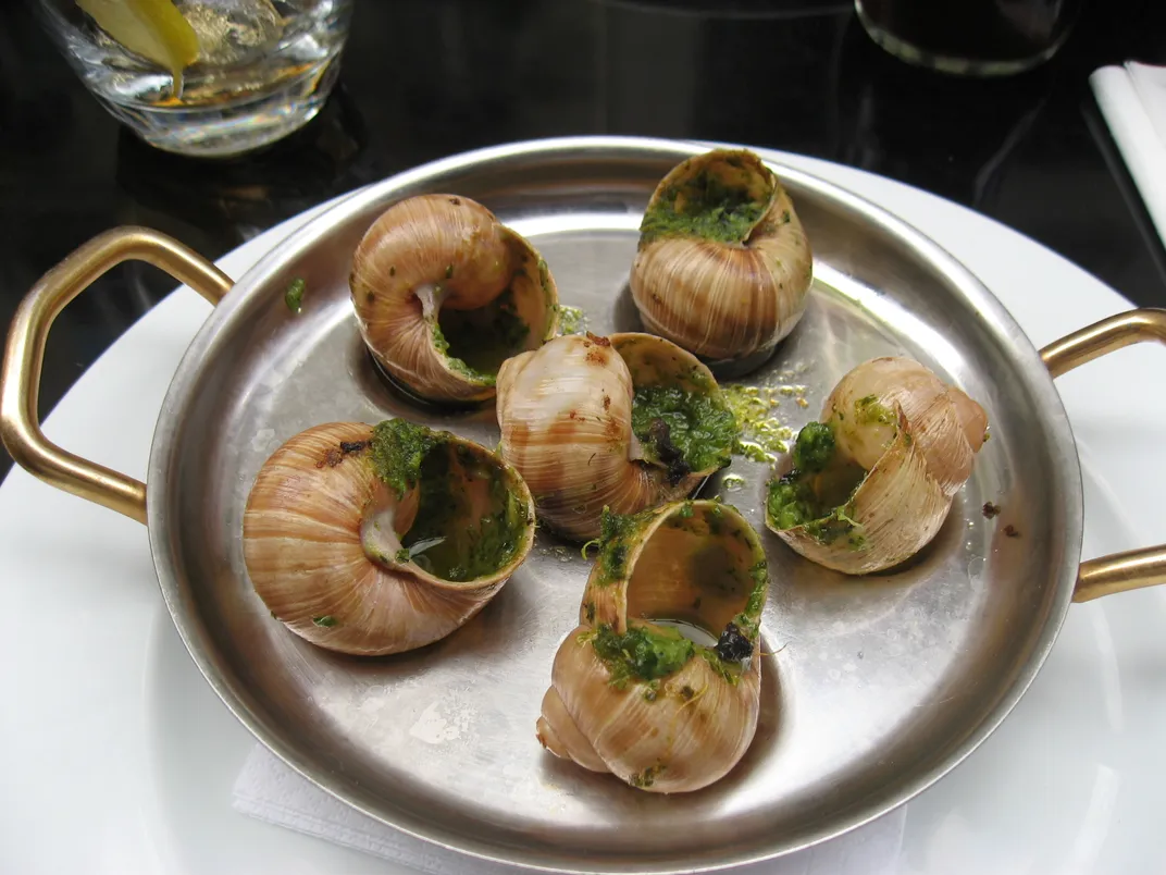 Escargots served in Paris in 2010
