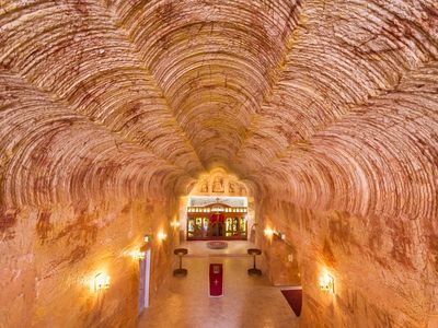 Coober Pedy's Serbian Orthodox Church—owned by the Diocese of Australia and New Zealand—is just one of the city's otherworldly underground buildings.