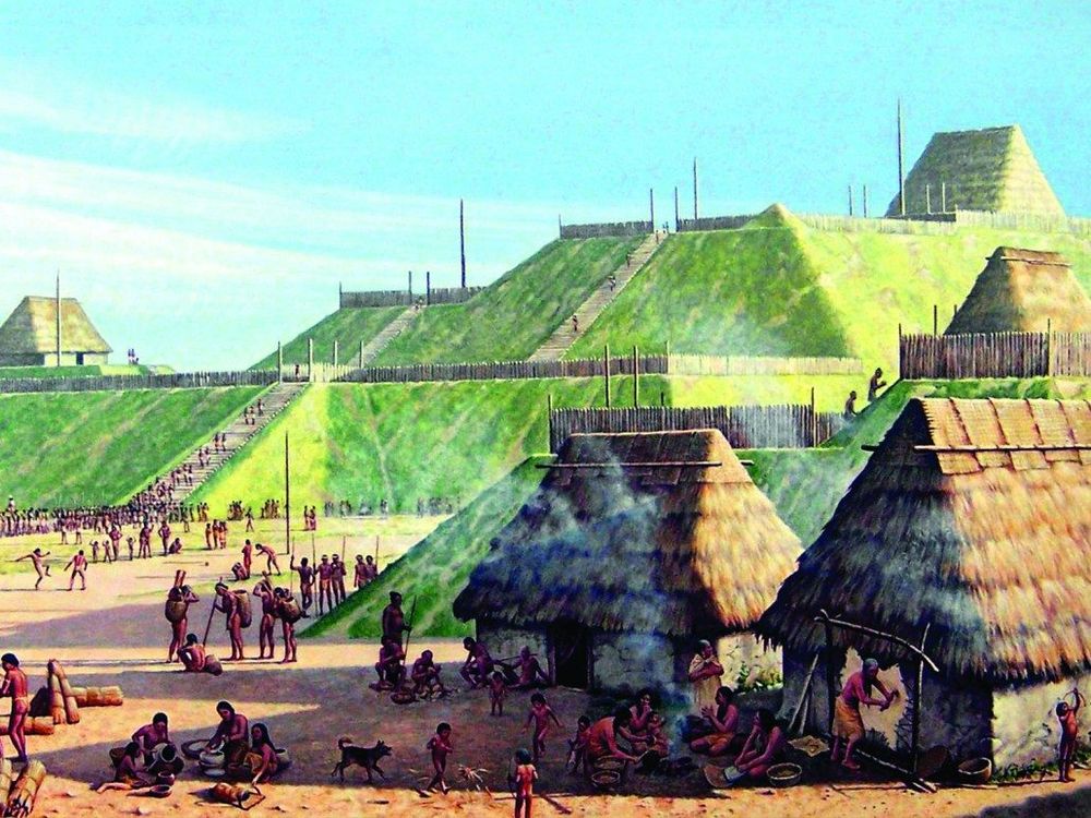 Cahokia Mounds Illustration