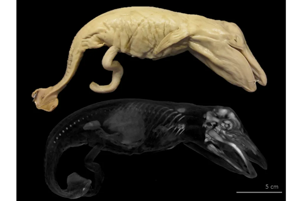 Blue whale fetus