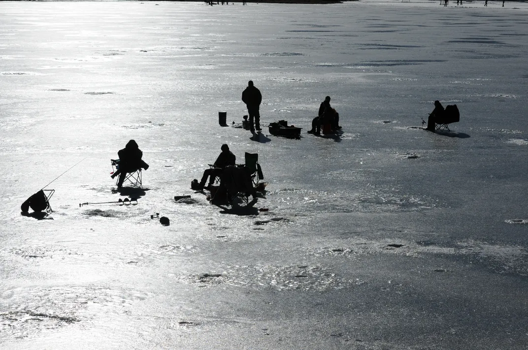 Ice fishing in Finland