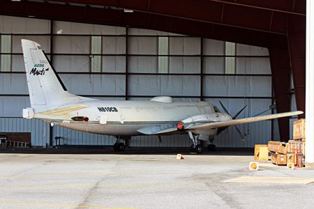 A U.S. program to send television propaganda into Cuba first used a tethered balloon, then a C-130 Hercules, and finally this Gulfstream G-1, dubbed AeroMarti.

