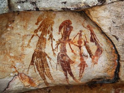 So-called Gwion figures feature prominently in some Aboriginal artworks. New research shows some of these paintings may have been completed as recently as 12,000 years ago.