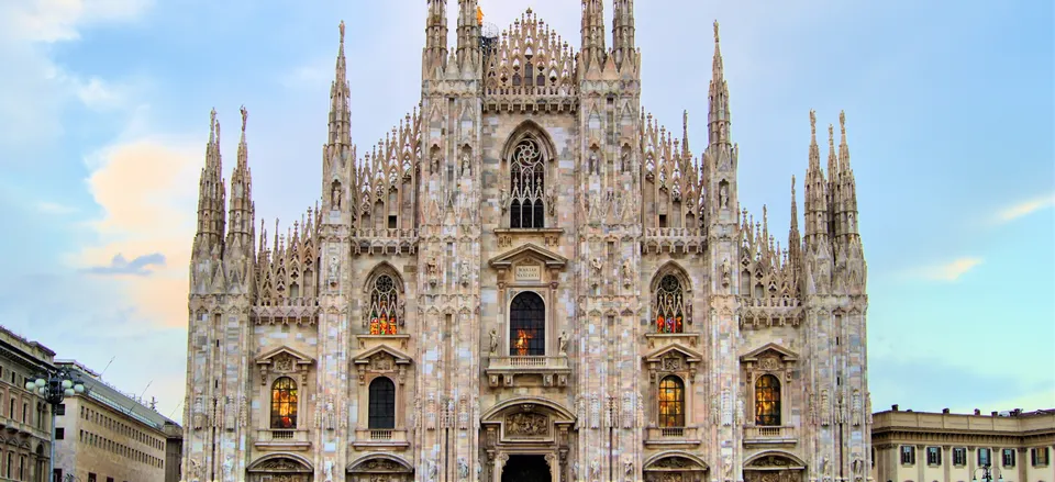  The ornate Gothic cathedral of Milan 