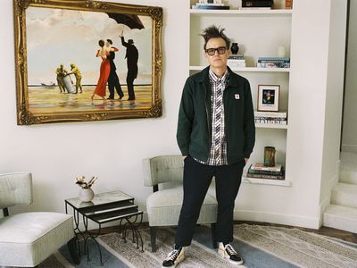 Blink-182&#39;s Mark Hoppus says he and his wife, Skye, loved Banksy&#39;s&nbsp;Crude Oil (Vettriano)&nbsp;&quot;since the moment we saw it.&quot;