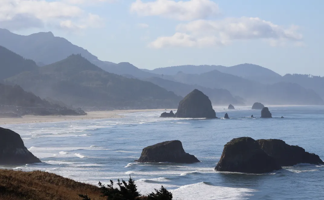 Sunny Day On The Oregon Coast. 