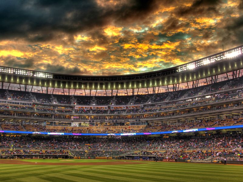 Storm rolling in at sunset over the ballpark. | Smithsonian Photo ...