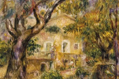 Renoir's home in Cagnes-sur-Mer, in the South of France, was a source of inspiration (The Farm at Les Collettes, 1914).