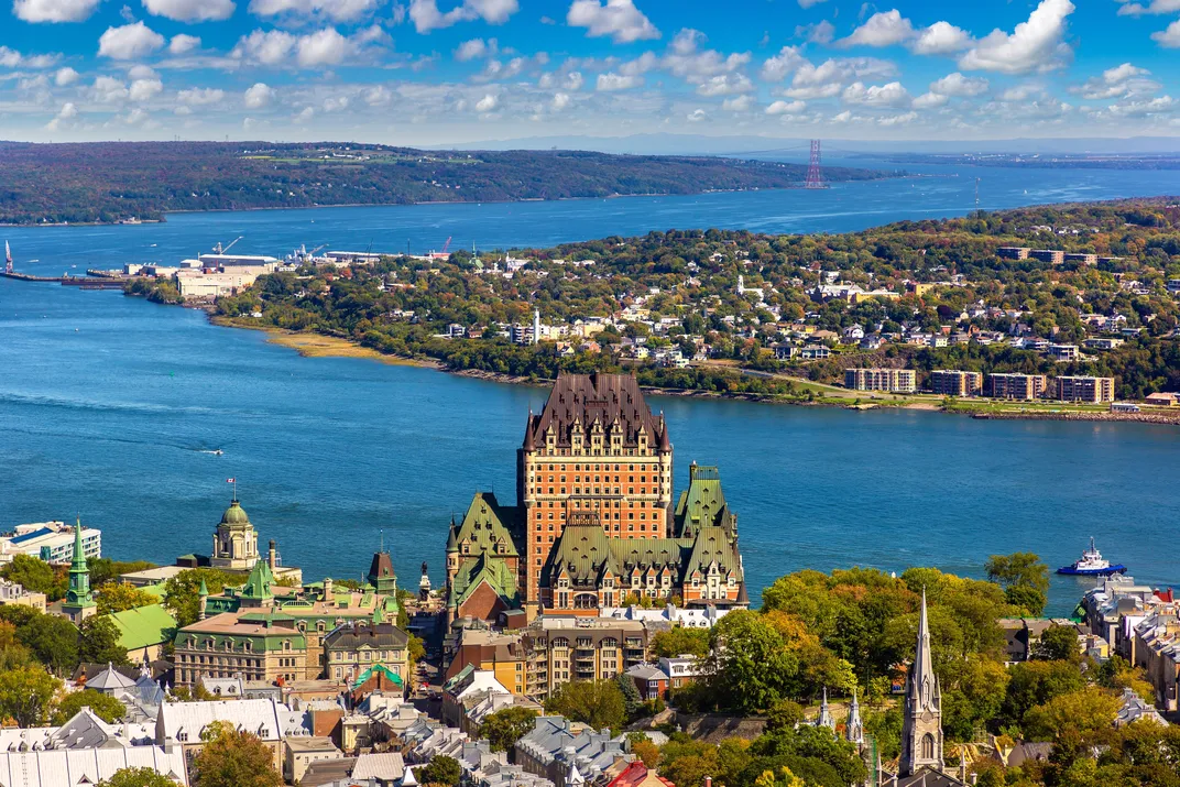 Panorama of Québec City and the St. Lawrence River