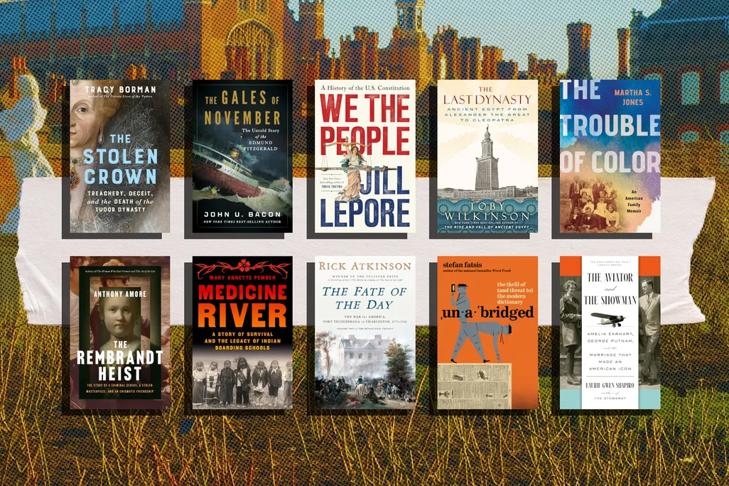 An illustration of the best history books of 2025