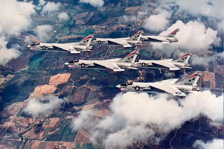Vought F-8J Crusaders based on the carrier Oriskany fly in formation in 1971. The F-8 was a beloved dogfighter, but its day in the sun was short.