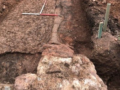 Builders found the ruins beneath 81-year-old Charles Pole's back garden.