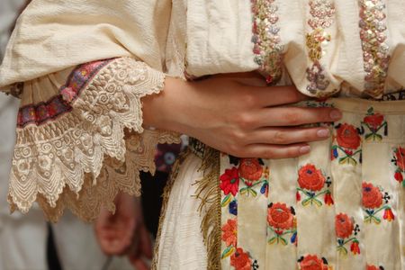 Zsanett Szirmay draws on traditional Hungarian embroidery and cross-stitch patterns in "Soundweaving." 