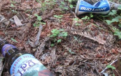 In Mendocino County’s backwoods redwood country, litterbugs drink both Bud Light as well as the locally brewed, locally loved beers of Anderson Valley Brewing Company.