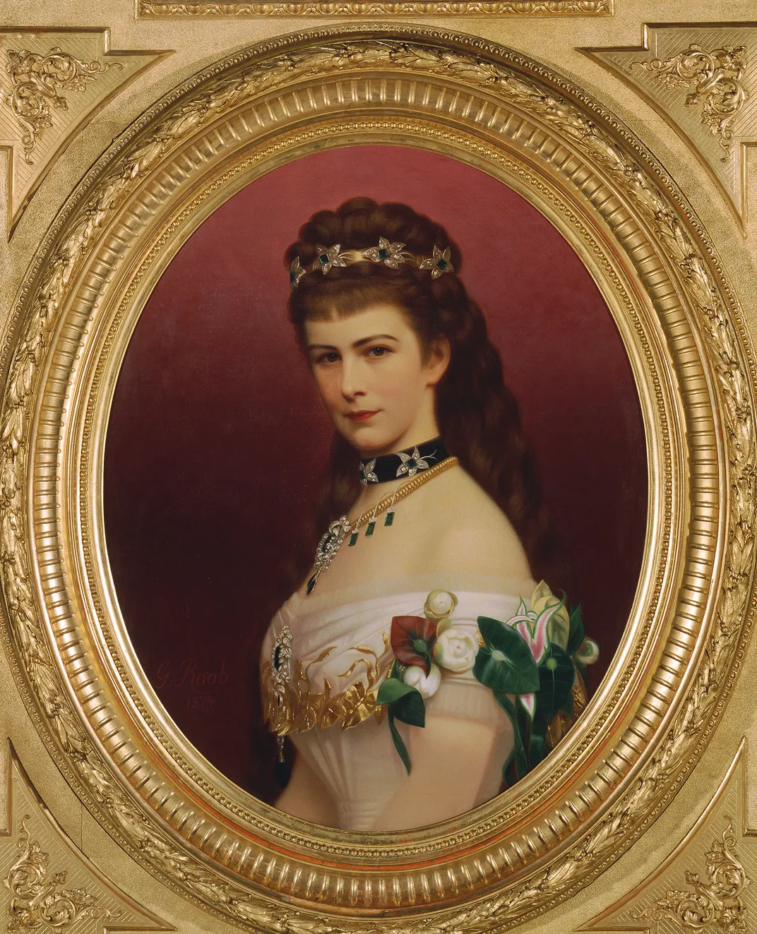 An 1873-1874 portrait of Elisabeth by Georg Martin Ignaz Raab