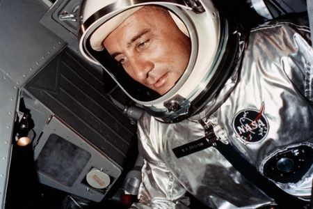 Gus Grissom just before his Gemini 3 launch in 1965.