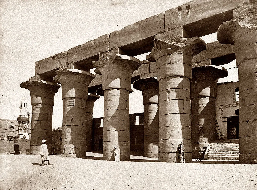 The ruins of Luxor Temple, circa 1858