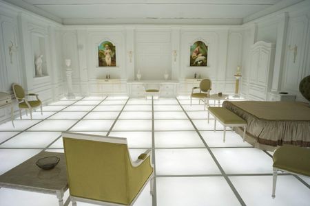 “The Barmecide Feast” a recreation by artist Simon Birch, goes on display at the National Air and Space Museum on April 8.