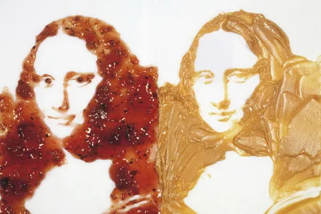 &quot;Art About Art&quot; features photos inspired by old masters, such as Double Mona Lisa (Peanut Butter and Jelly) by Vik Muniz.