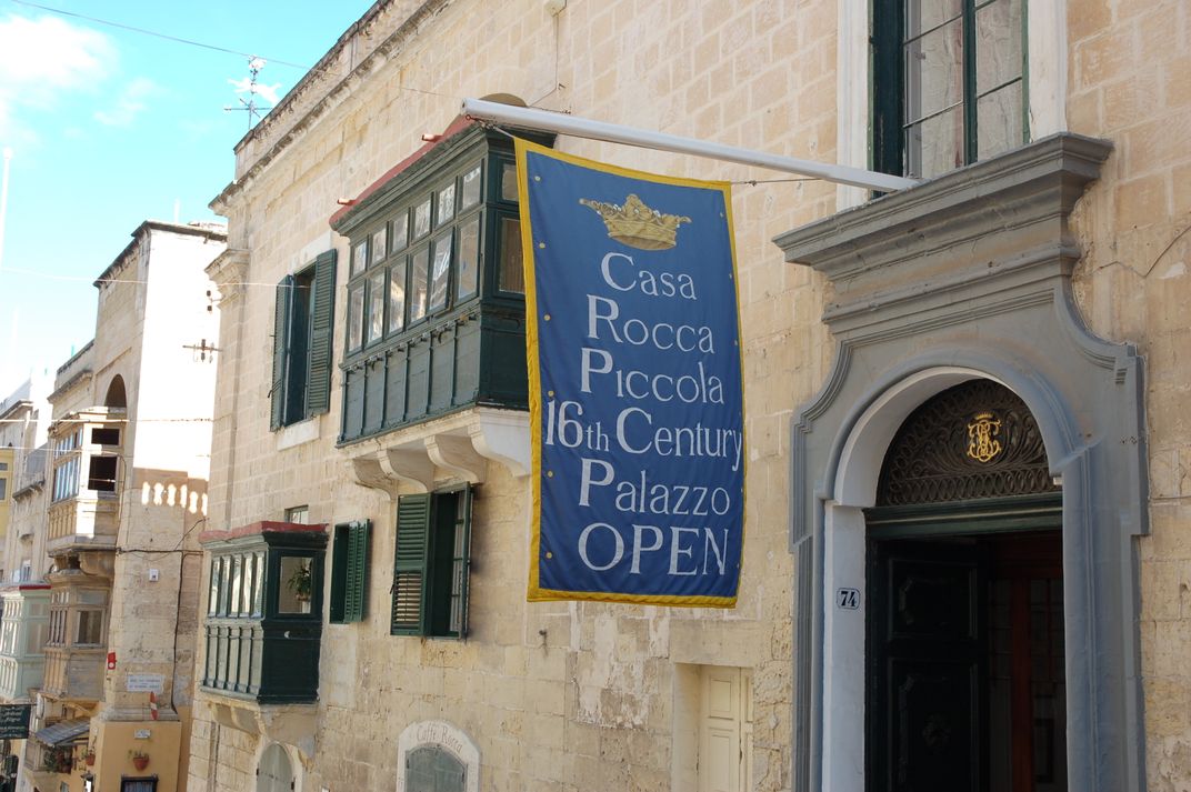 Casa Rocca Piccola, Valletta, Malta. Credit: viewingmalta.com