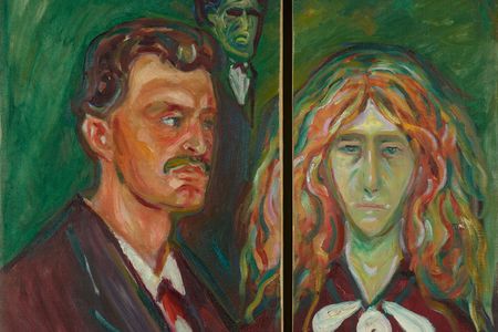 Edvard Munch, "Self-Portrait with Tulla Larsen," ca. 1905