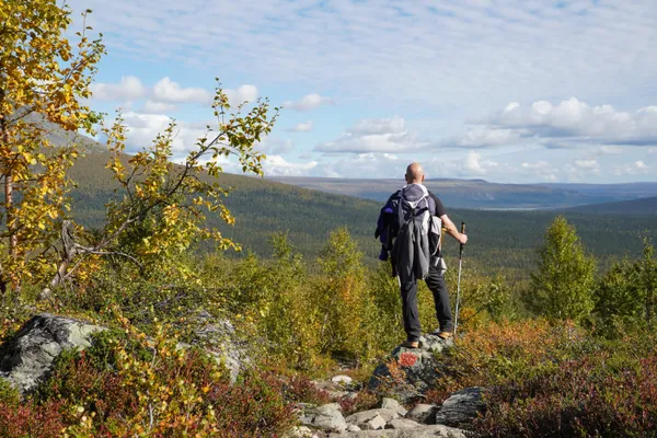 Hiking into the Scandinavian wilderness thumbnail