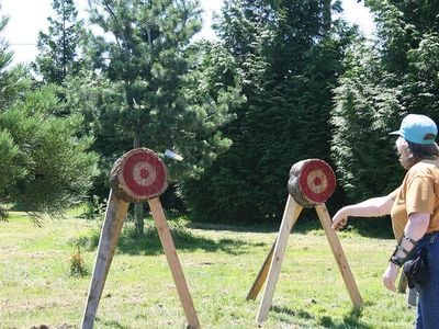 Knife throwing: a place you want to be pretty accurate.