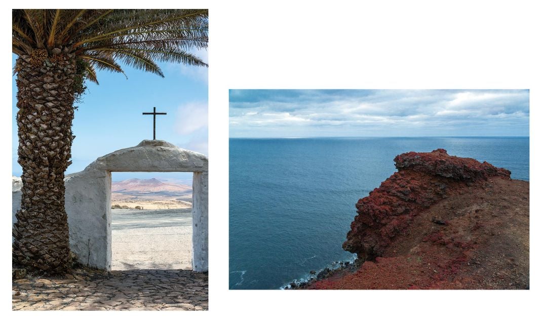 Ermita de las Nieves and volcanic crater