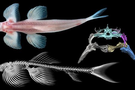 The cave angel fish's unique pelvic shape was first documented in 2016. Its uncommon anatomy allows it to walk with all four appendages the way a salamander or a lizard might. 
