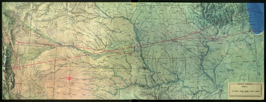 Mapping the Transcontinental Route for United Air Lines 