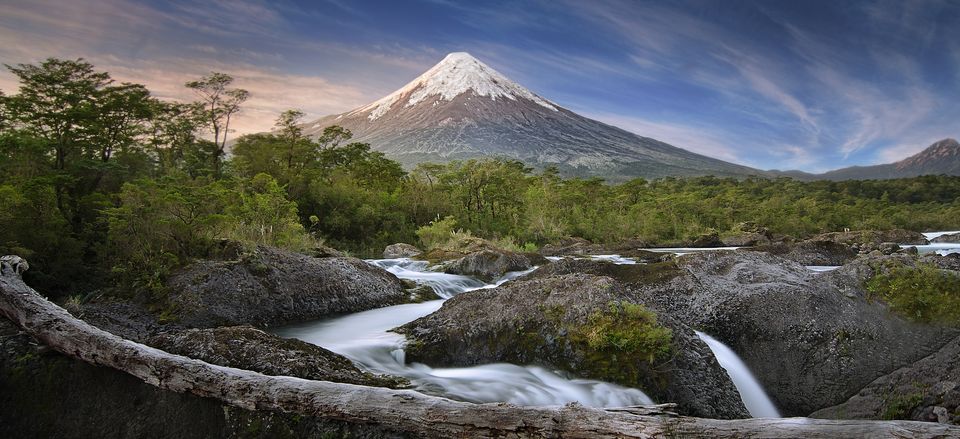  Osorno Volcano with Petrohue Falls, Vicente Pérez Rosales National Park, Chile 