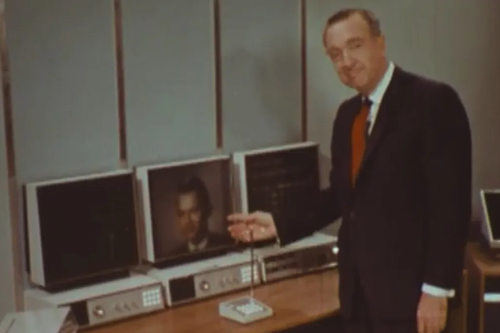 Walter Cronkite gives a tour
