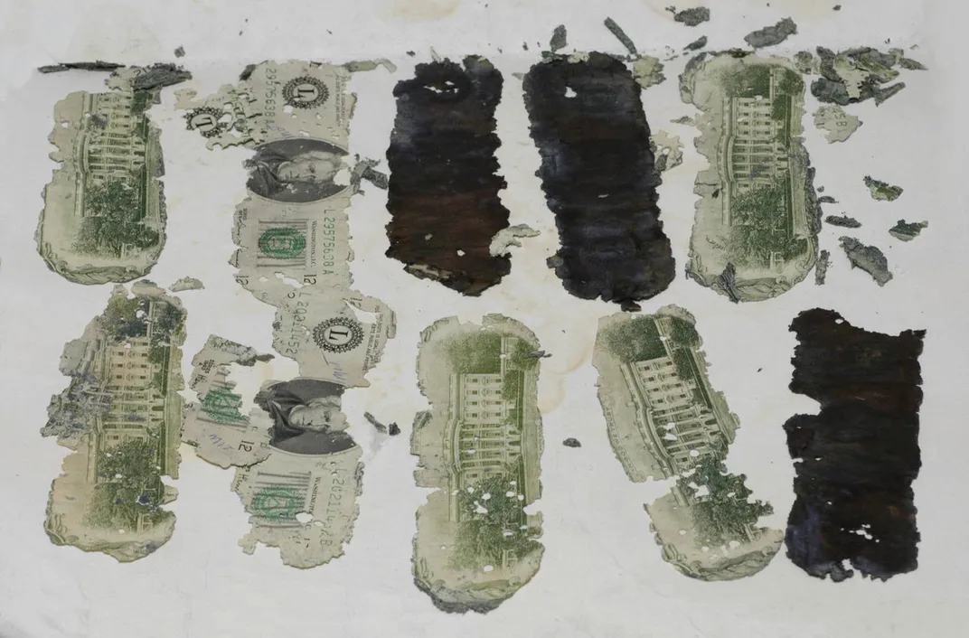 A portion of the money stolen by D.B. Cooper