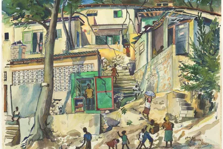 Lois Mailou Jones, The Green Door, 1981, watercolor over graphite on wove paper