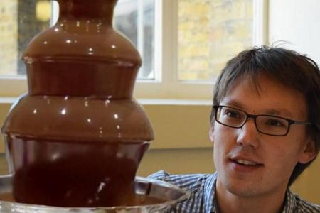 Study co-author Adam Townsend examines his research subject.