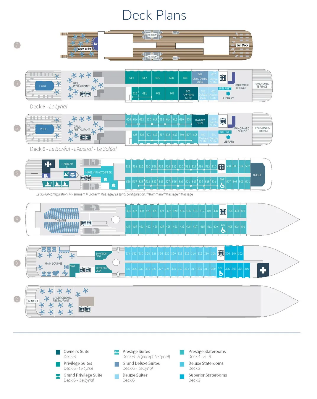 Le Boréal deck plan