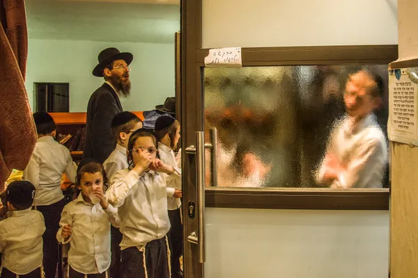 The insertion of a Torah scroll,. thumbnail